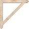 Ekena Millwork Traditional Arts and Crafts Smooth Bracket w/ Offset Brace, Douglas Fir, 5 1/2"W x 38"D x 38"H BKT0604X38X38TRA03SDF - alternate 3